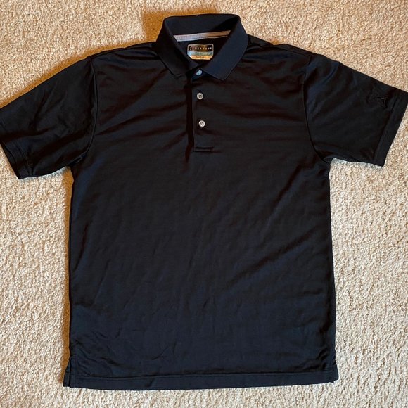 Men's Black PGA Tour Golf Polo sz Small - Picture 2 of 4